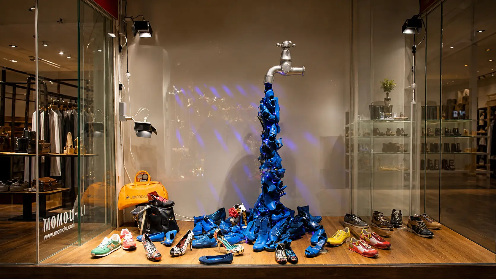 Vitrina calzado creatividad con claridad