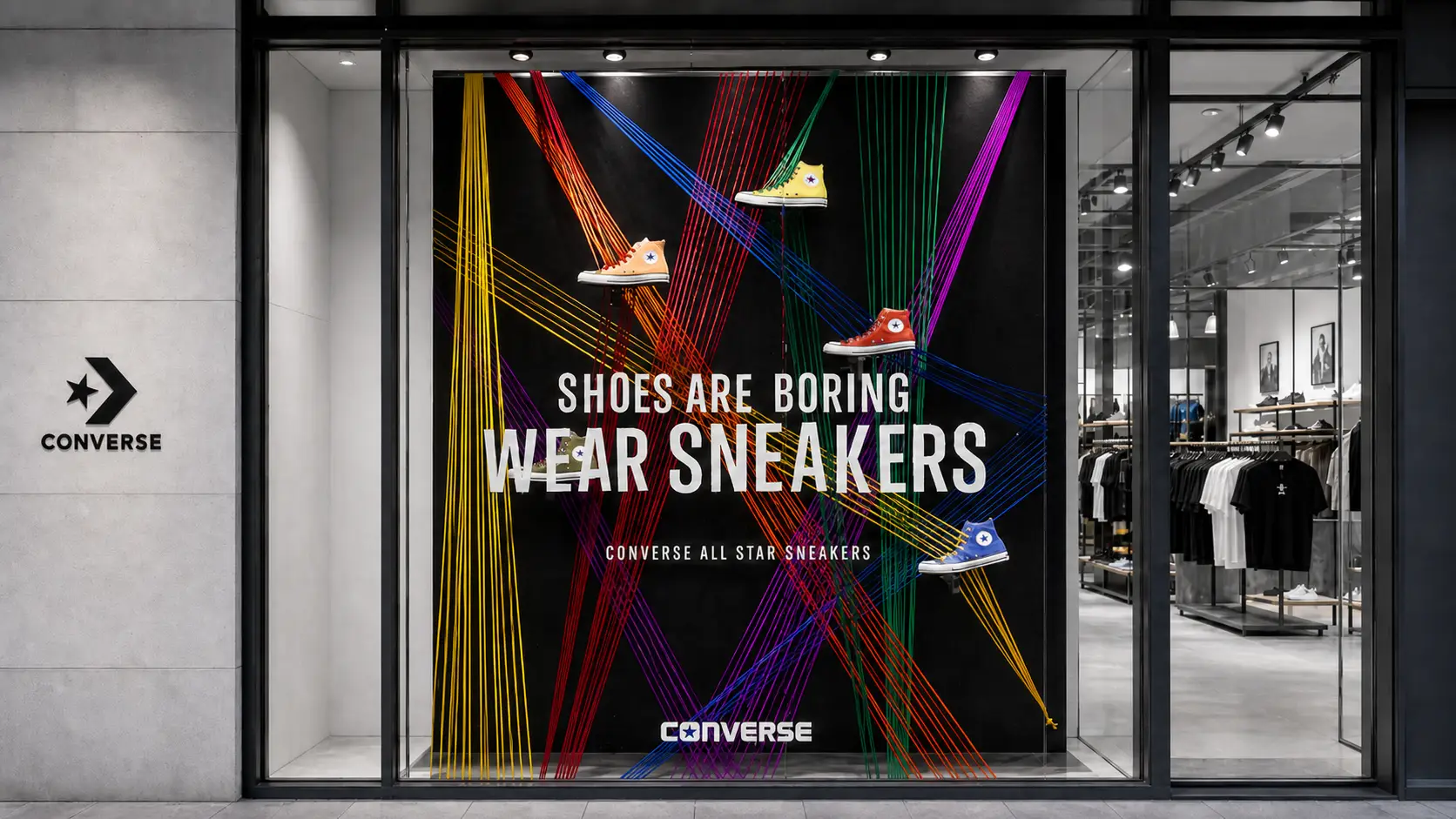 Converse vitrina mensaje único